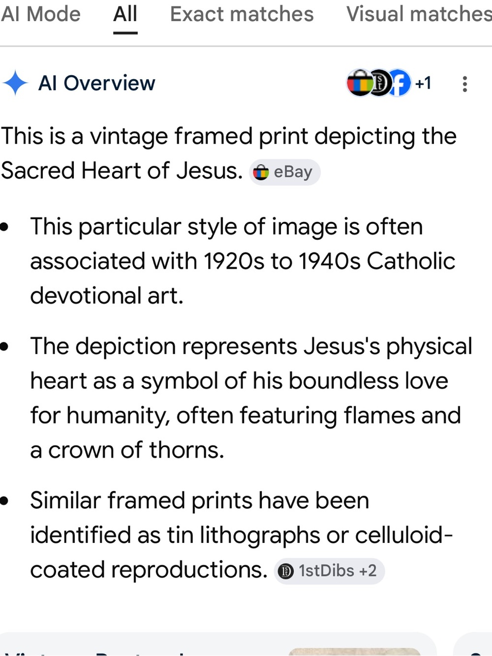 Vintage Photo of Jesus, says sacred heart of Jesus at bottom. - Picture 10 of 11